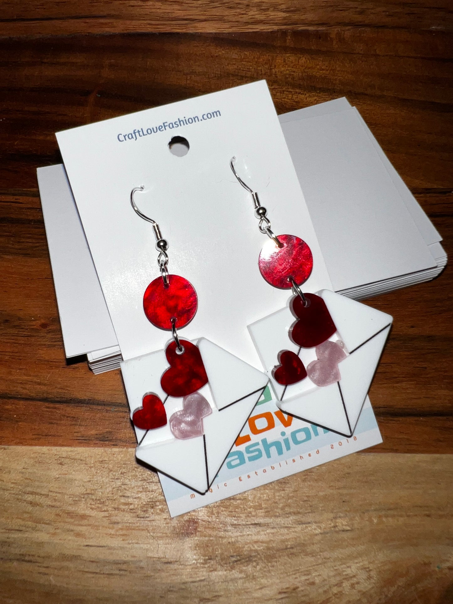 Letters of Love- Acrylic Earrings- Valentine’s