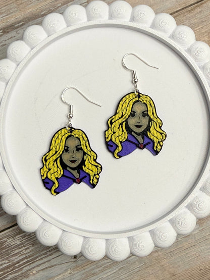 Sisters- Sally - 3D Printed Earrings - Halloween