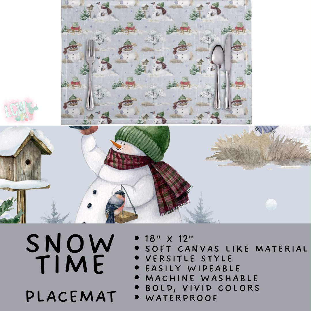 Batch #588 - Table Runners - Closes 9/21 - ETA early/mid Nov - Snow Time Placemat