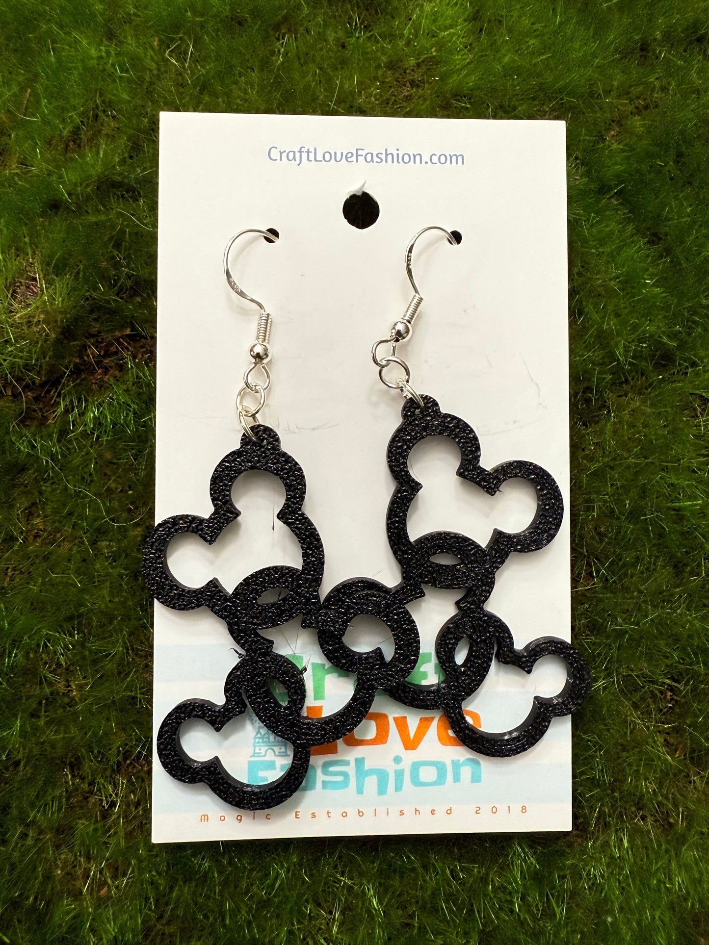 Stacked Mouse Ears- 3D Printed Earrings