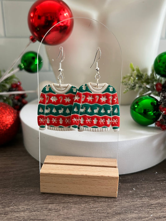 Striped Sweater- Merry Collection- Hook Earring