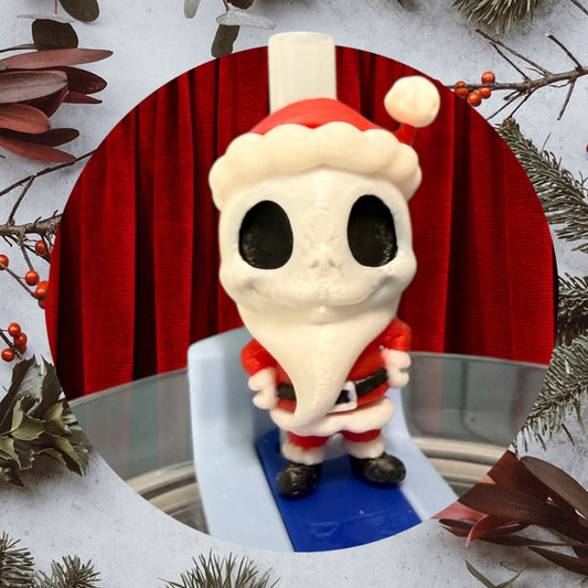 Santa Jack - Straw Buddy- 3D Printed