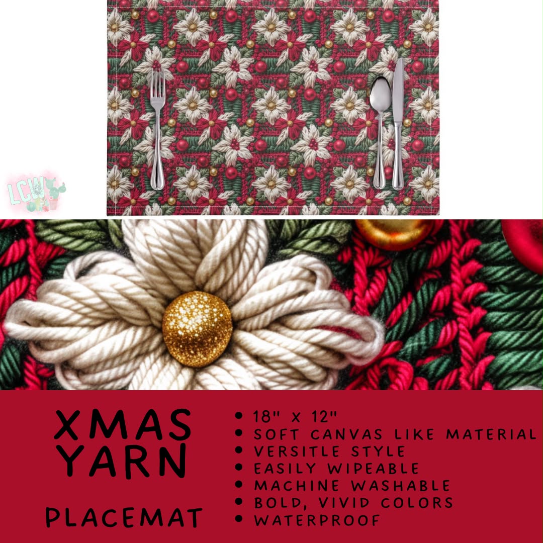 Batch #588 - Table Runners - Closes 9/21 - ETA early/mid Nov - Xmas Yarn Placemat