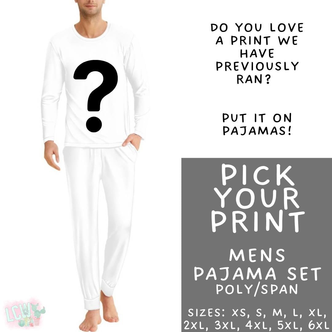 Batch #581 - PYP Football - Closes 9/4 - ETA Early Nov - Pick Your Print Men's Pajama Set