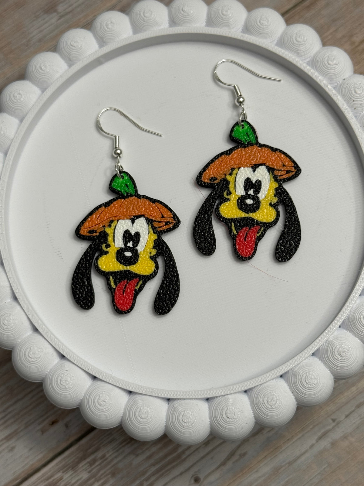 Pumpkin Pup- 3D Printed Earrings - Halloween
