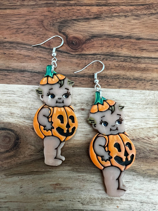 Cutie Jack-O- Lantern- Hook Earring