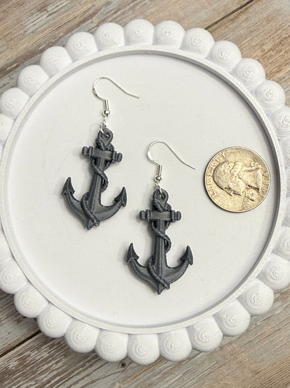 Anchor- 3D Printed Earrings