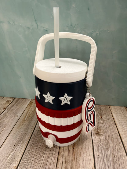 USA Red, White, and Blue Cooler 12 oz Can Holder- 3D print