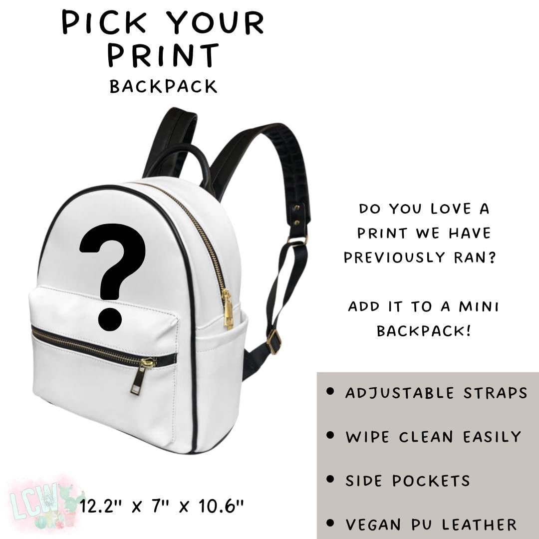 Batch #581 - PYP Football - Closes 9/4 - ETA Early Nov - Pick Your Print Mini Backpack