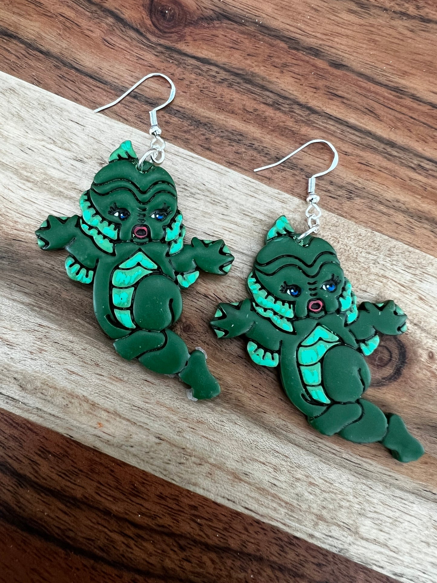 Cutie Swamp Thing- Hook Earring