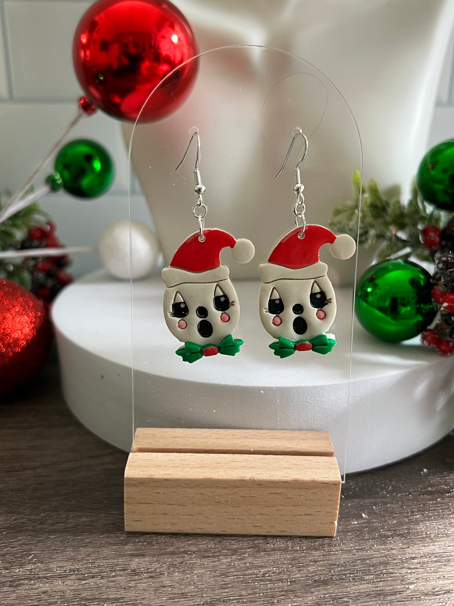 Vintage Santa Ghosts- Merry Collection- Hook Earring