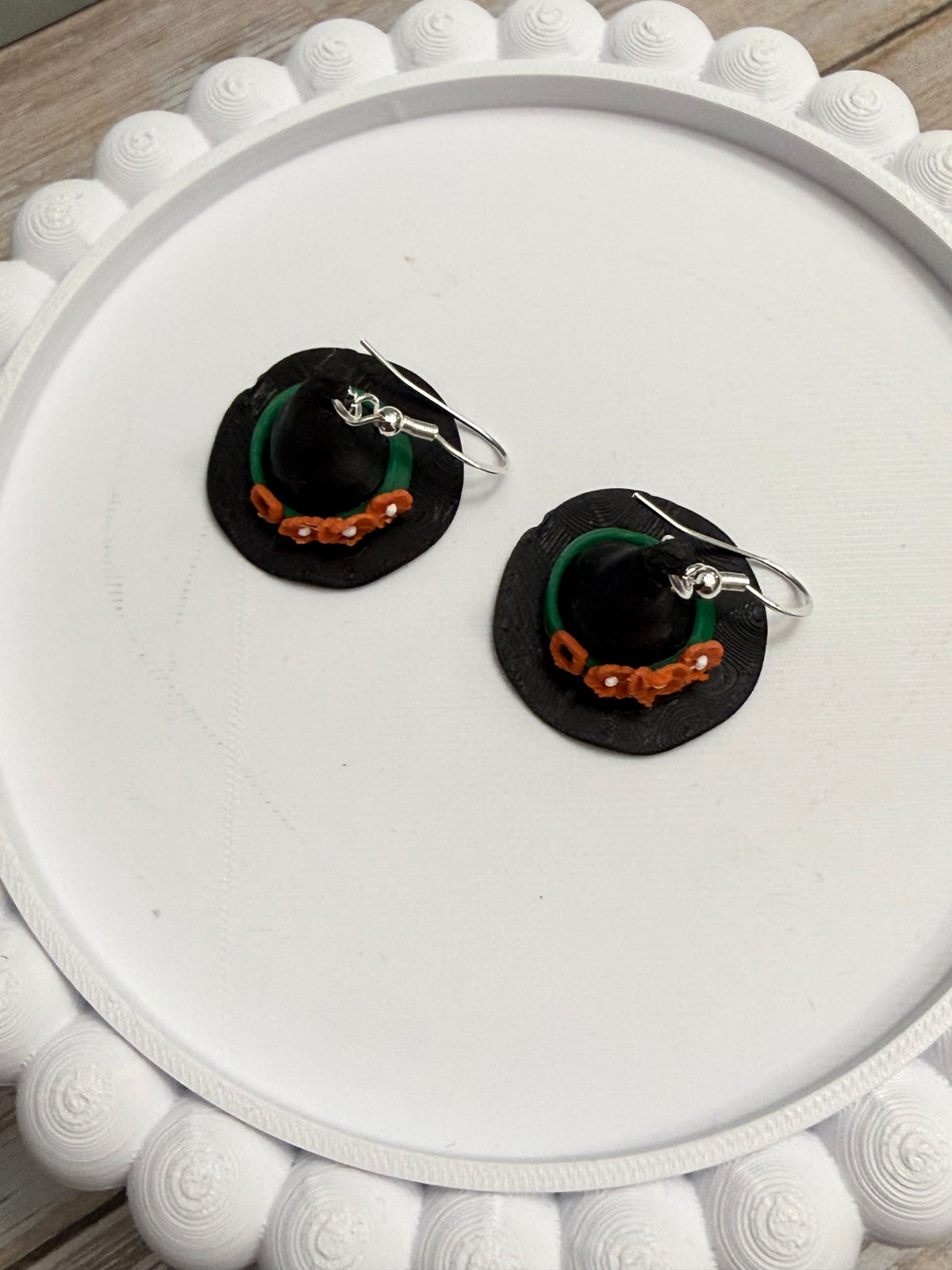 Witch Hat- 3D Printed Earrings - Halloween