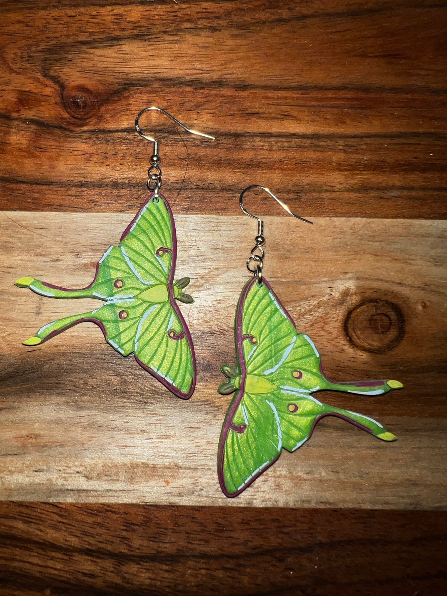 Lunar Moth-  Hook Earring