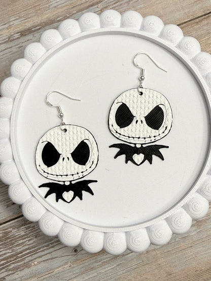 Knit Jack- 3D Printed Earrings - Halloween