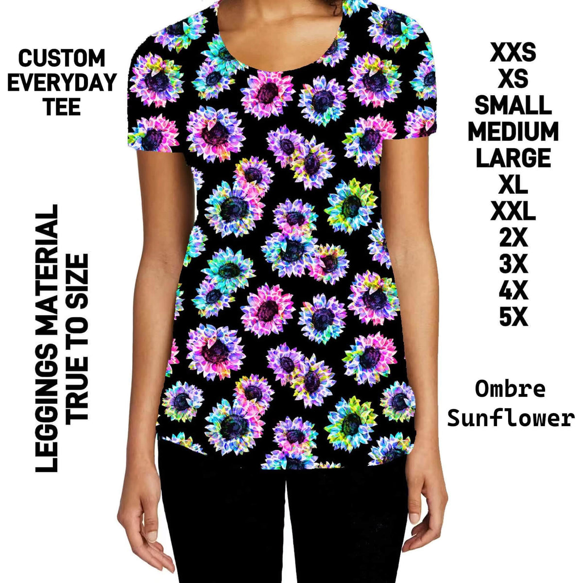 300BT - Ombre Sunflower Everyday Tee  - Preorder Due 10/4 ETA: Early Dec