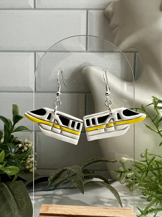 Yellow Monorail- Hook Earring