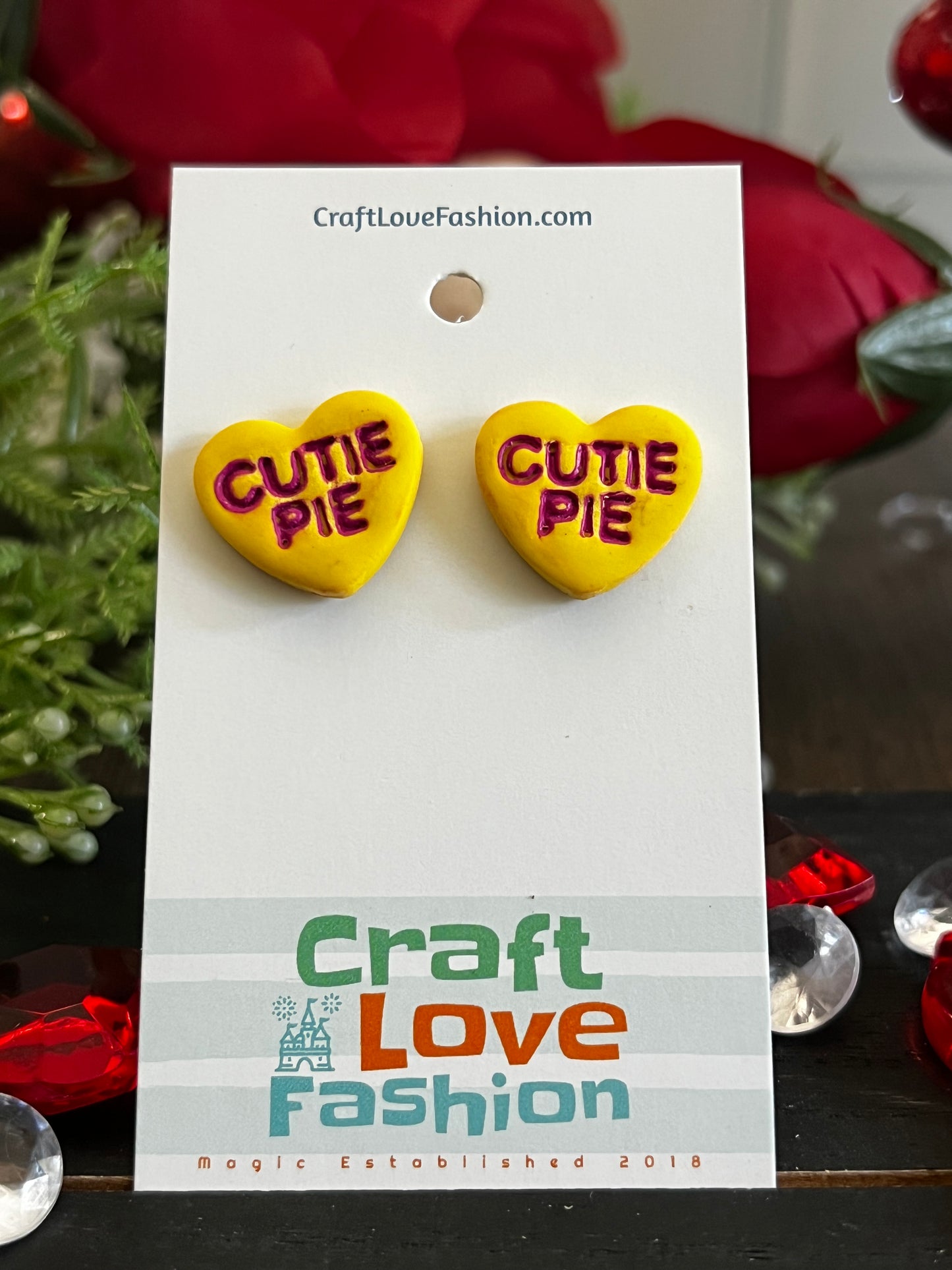 Cutie Pie -Sweet Conversation Hearts- Valentine’s- Stud Earring