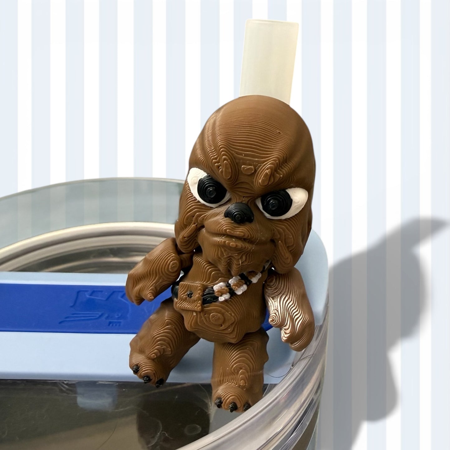 Chewie- Straw Buddy- 3D Printed