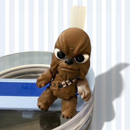 Chewie- Straw Buddy- 3D Printed