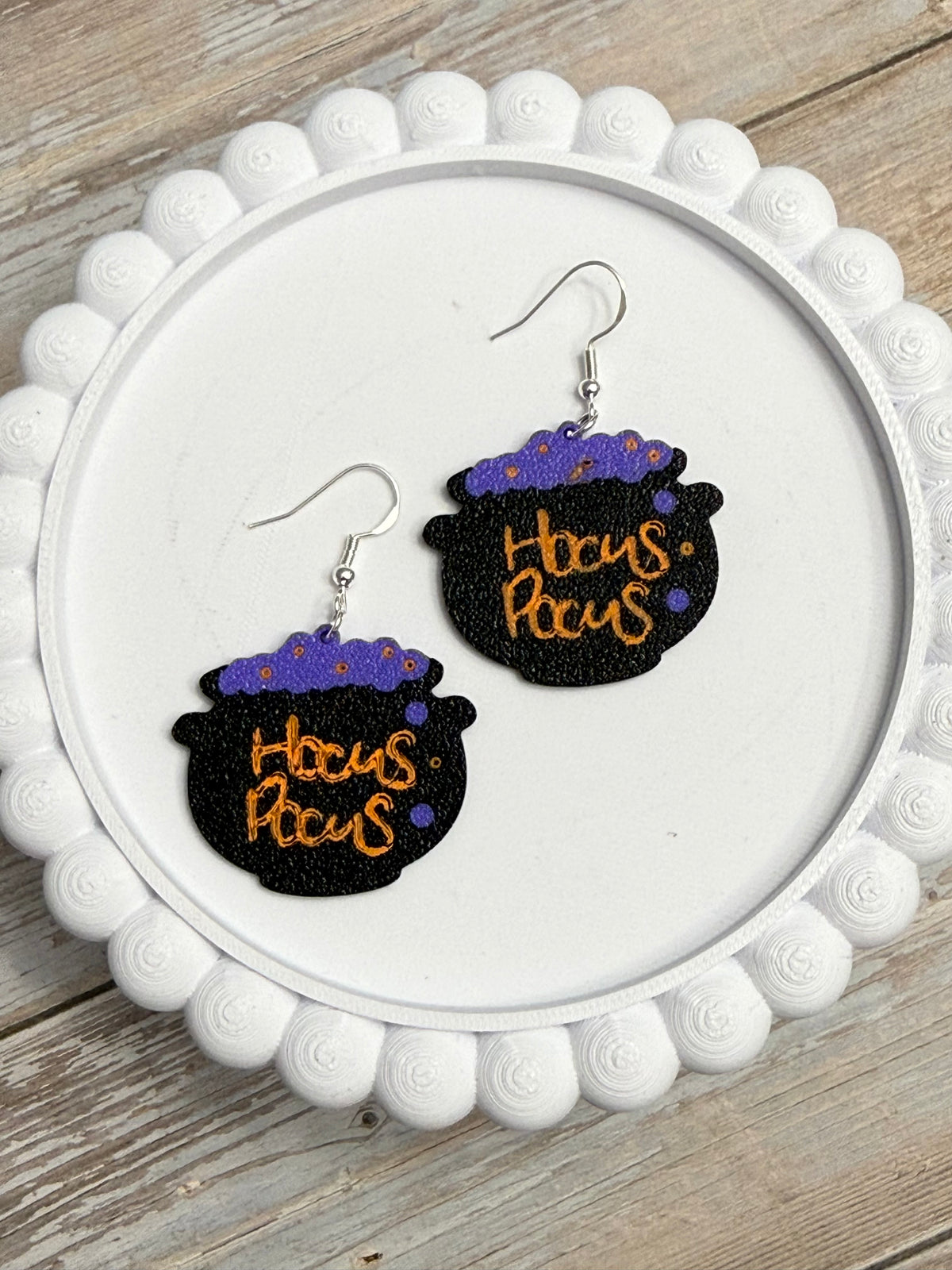 Hocus Pocus Cauldron- 3D Printed Earrings - Halloween