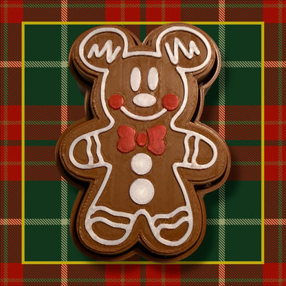 Gingerbread Mick Mouse- Fidget Clicker- 3D Printed- Christmas