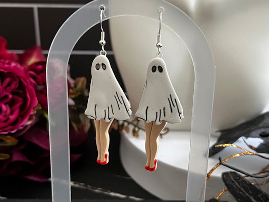 She’s Got Legs Ghosties Spooky Hook Earrings