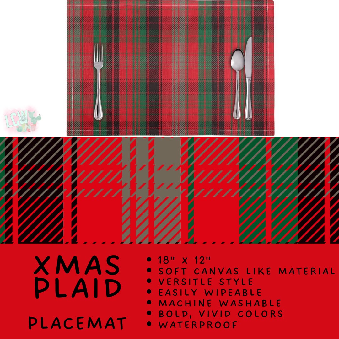 Batch #588 - Table Runners - Closes 9/21 - ETA early/mid Nov - Xmas Plaid Placemat