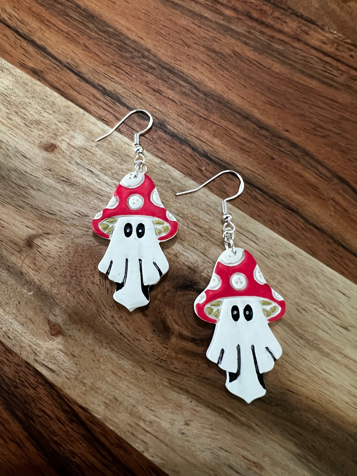 Mushroom Ghostie- Hook Earring