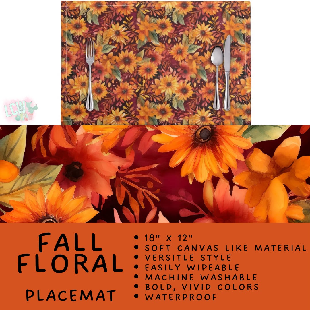 Batch #588 - Table Runners - Closes 9/21 - ETA early/mid Nov - Fall Floral Placemat