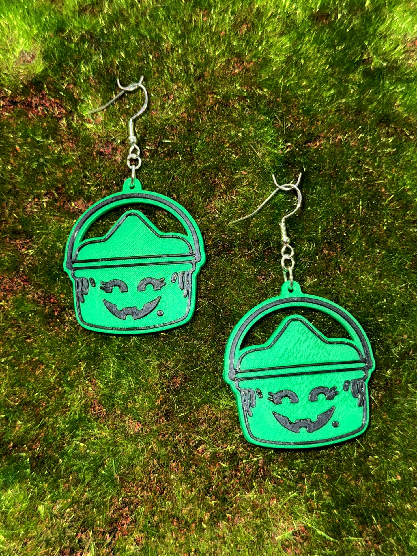 Witch Bucket- 3D Printed Earrings