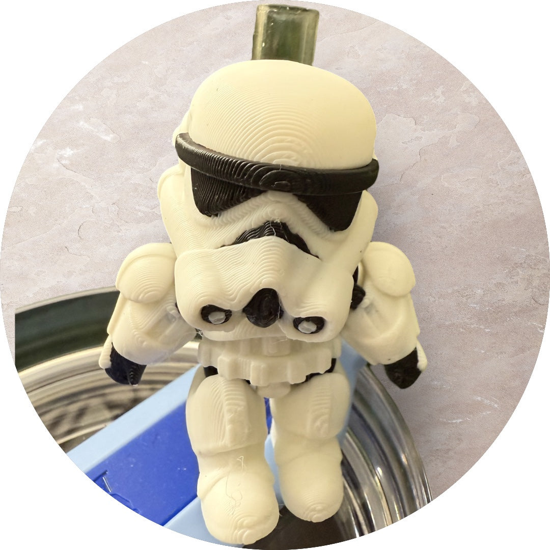 Trooper- Straw Buddy- 3D Printed