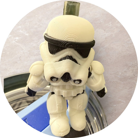 Trooper- Straw Buddy- 3D Printed