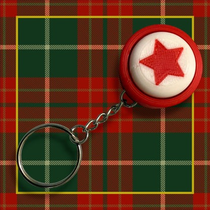 Peppermint Candy Keychain- Fidget Clicker- 3D Printed - Christmas