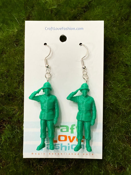 Army Man - 3D Printed Earrings