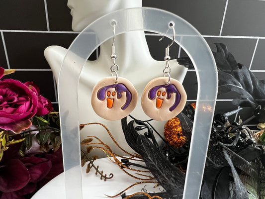 Halloween Cookie- Ghost - Spooky Hook Earring