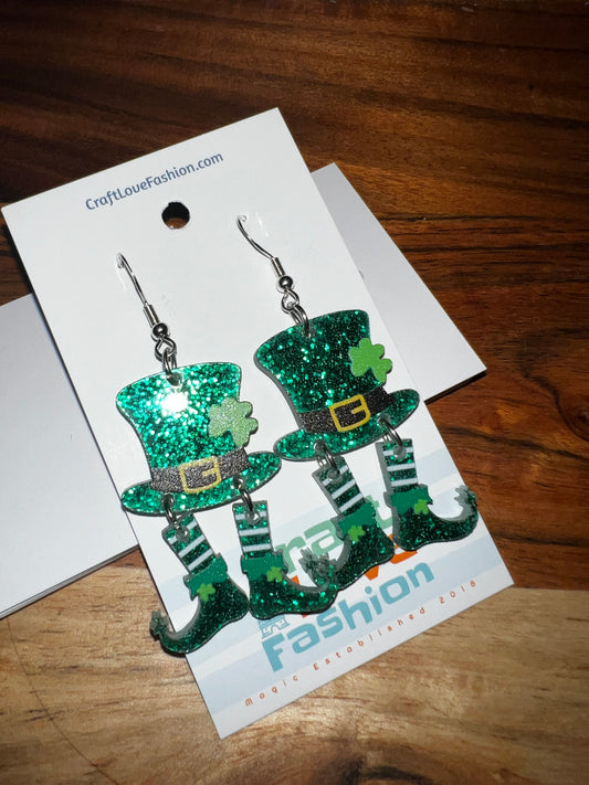 Do a Little Jig- Acrylic Earrings- St. Patrick’s Day