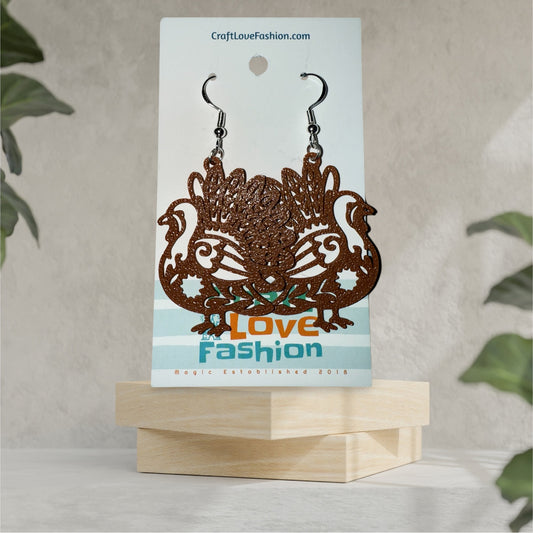 Boho Turkey- 3D Printed Earrings- Fall