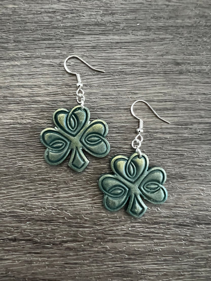 Clover Knot Dangle- St. Patrick's-  Hook Earring