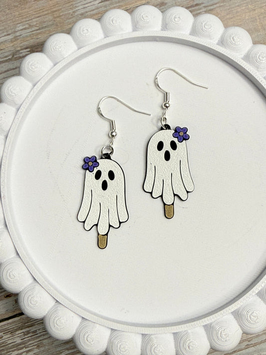 Ghost Pop- 3D Printed Earrings - Halloween