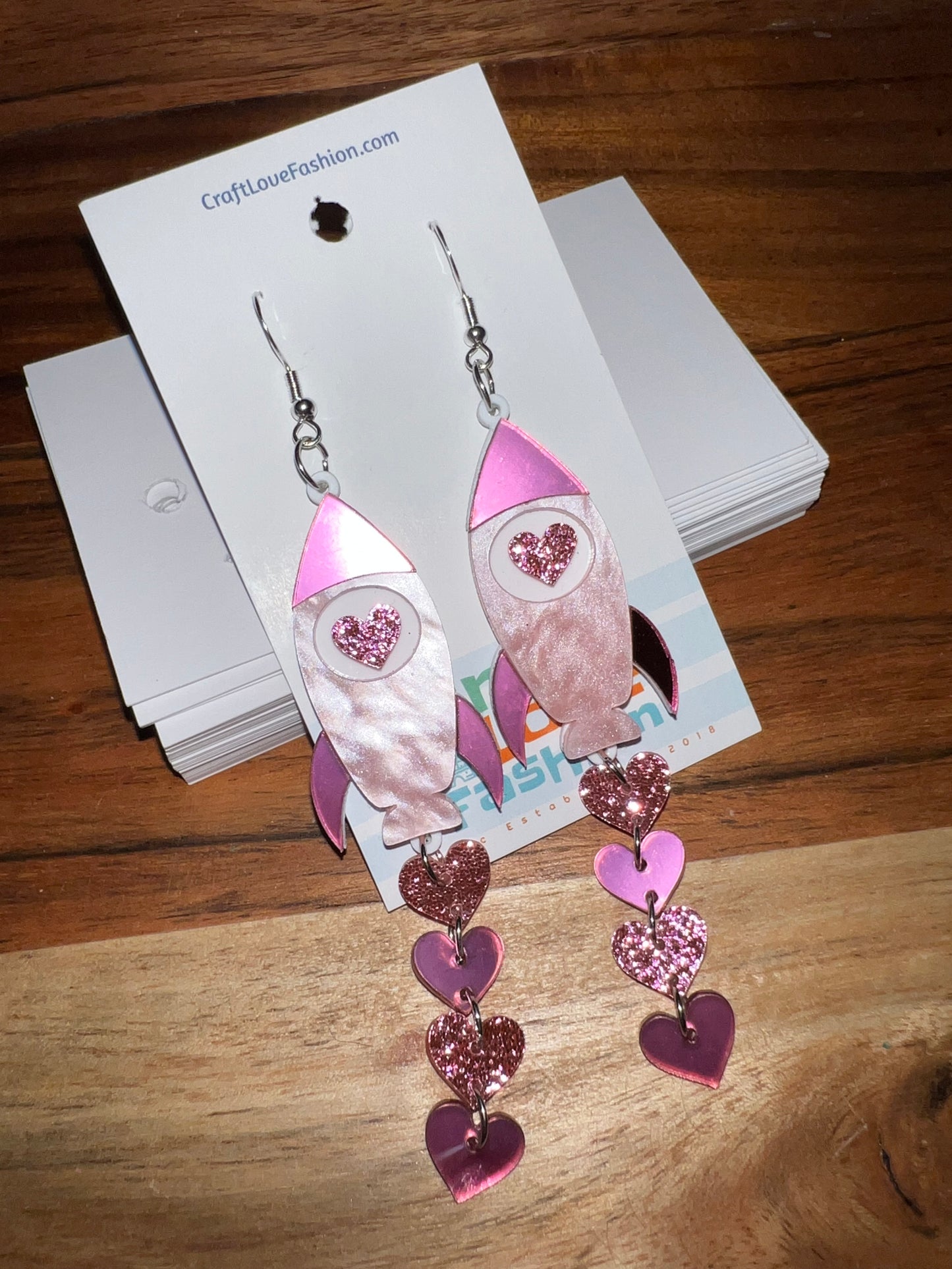 Rockets of Love- Acrylic Earrings- Valentine’s