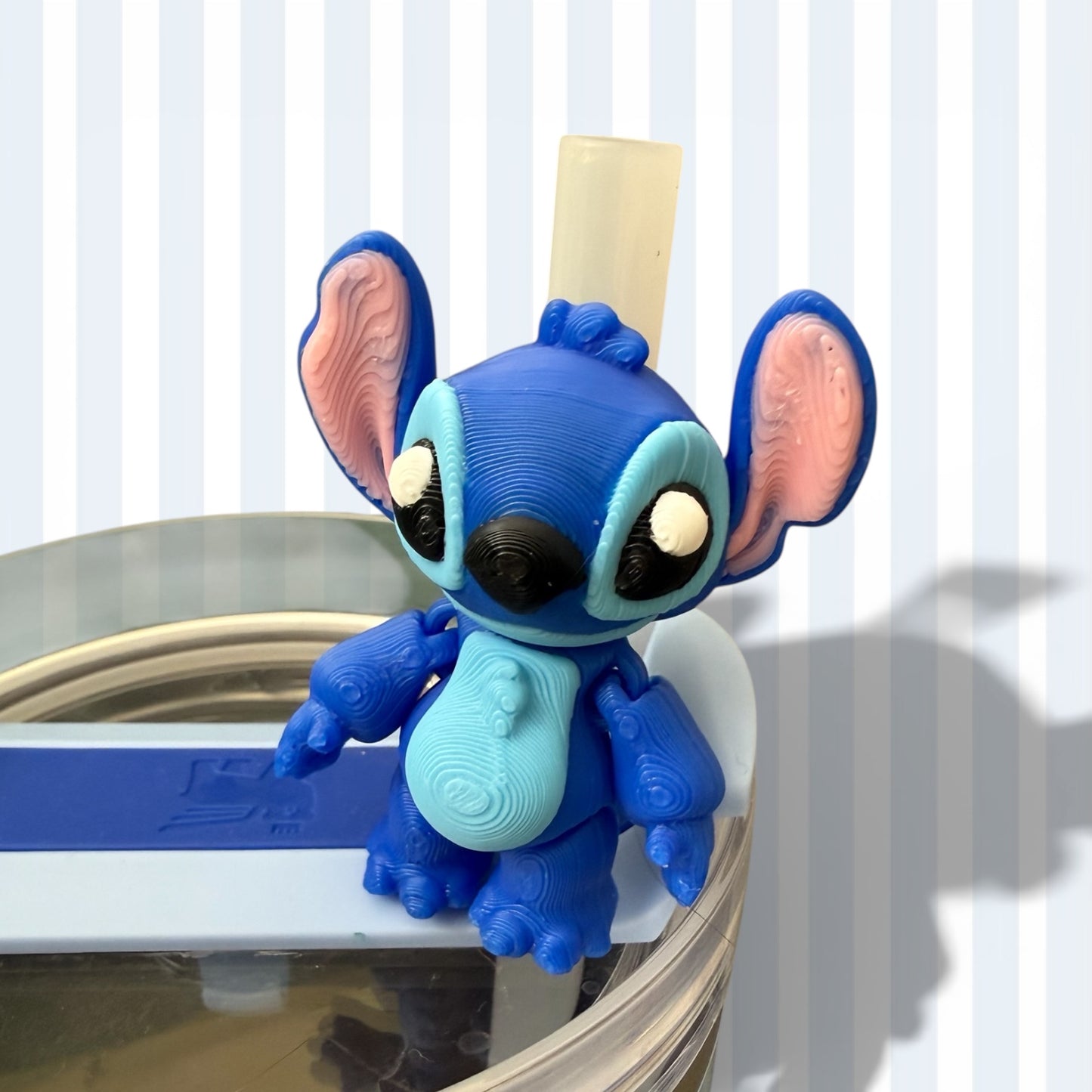 Hawaiian Alien- Straw Buddy- 3D Printed