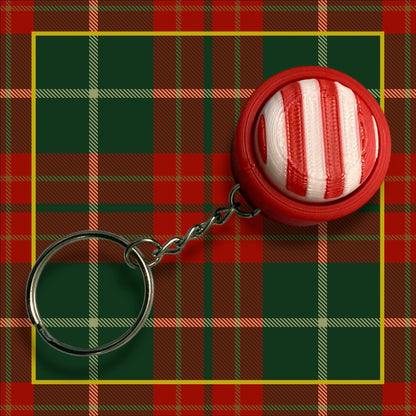 Peppermint Candy Keychain- Fidget Clicker- 3D Printed - Christmas