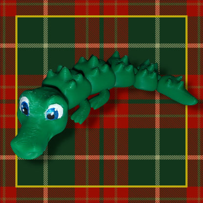 Articulated Aligator- Fidget Toy- 3D Printed