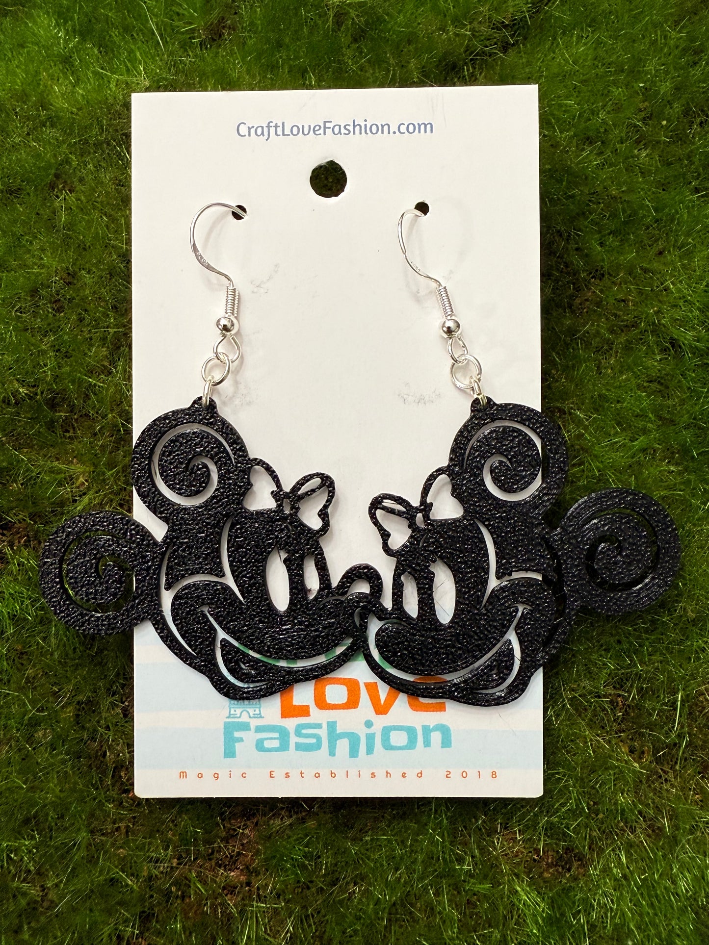 Swirly Min- 3D Printed Earrings
