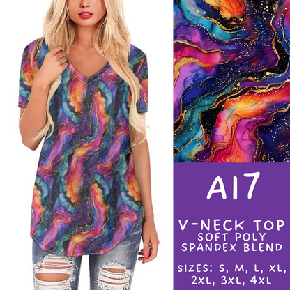 Batch #275 - Alcohol Ink - Closes 1/23 - ETA late March - AI7 V-Neck Tee