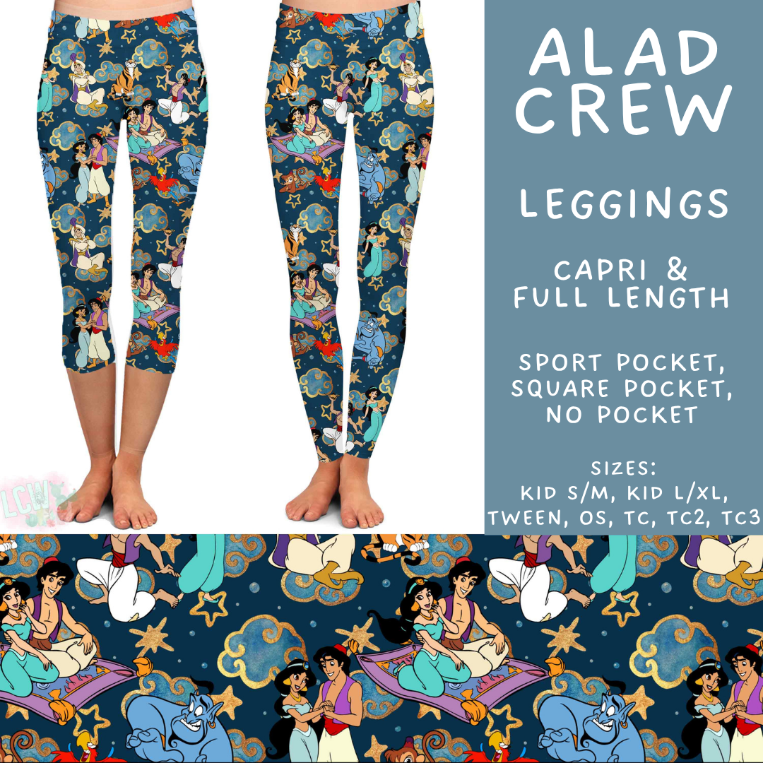 Batch #552 - Magical Faves 22 - Closes 7/6 - ETA early Sept - Alad Crew Full and Capri Length Leggings