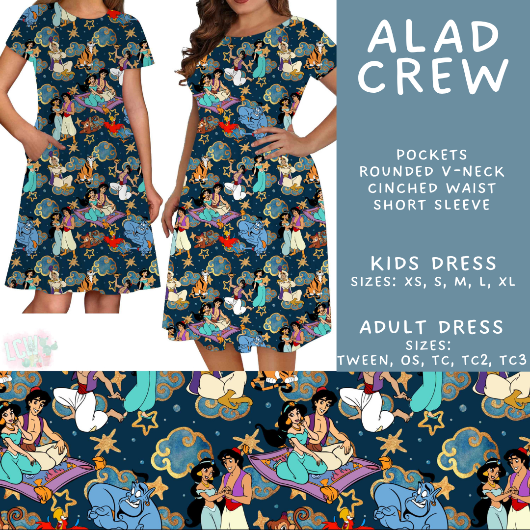 Batch #552 - Magical Faves 22 - Closes 7/6 - ETA early Sept - Alad Crew Adult & Kids Dresses