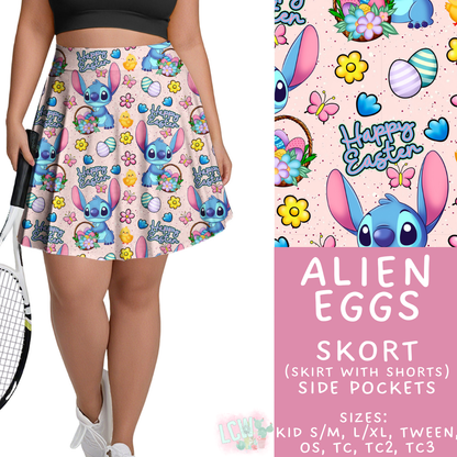 Batch #477 - Magical Character Easter - Closes 1/12 ETA - Early March - Alien Eggs Skort