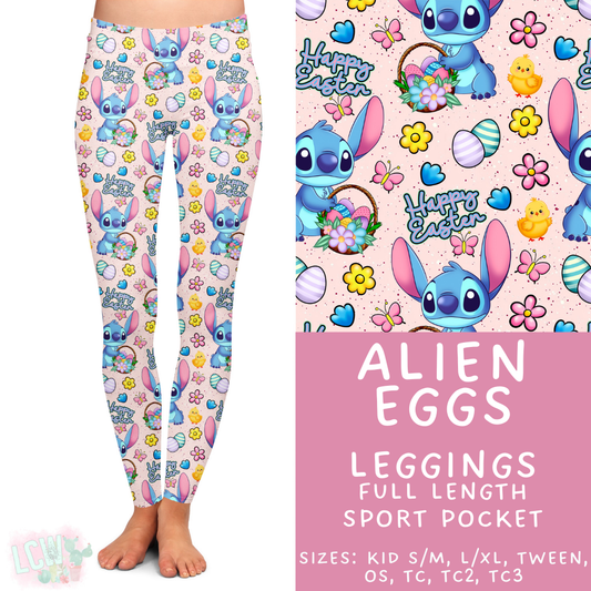 Batch #477 - Magical Character Easter - Closes 1/12 ETA - Early March - Alien Eggs Full Length Leggings