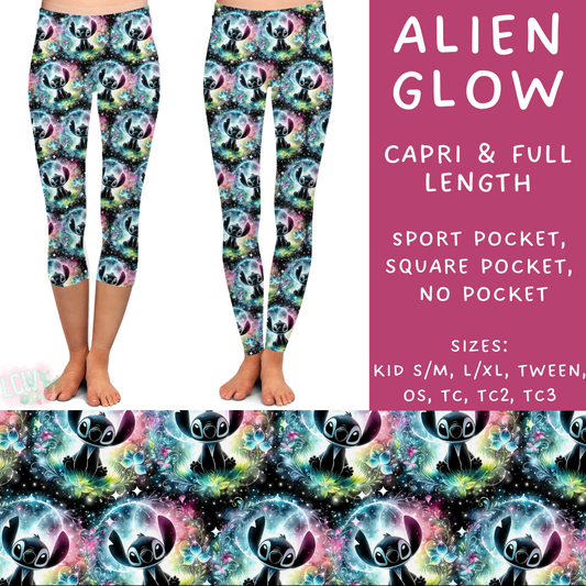 Batch #277 - December Request Run - Closes 1/27 - ETA late March - Alien Glow Full and Capri Length Leggings